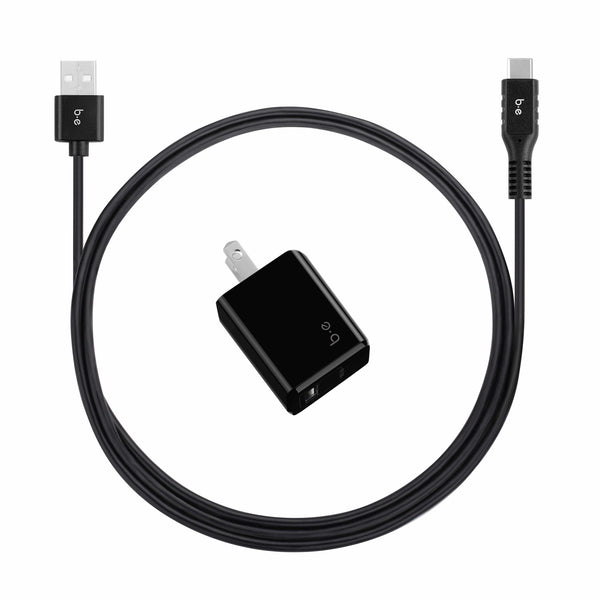 BSKHTC Wall Charger 2.4A w/USB-C Cable Black