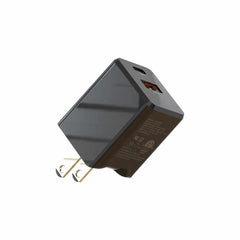 BEWCA20WB Wall Charger Dual USB-C 20W PD and USB-A Black