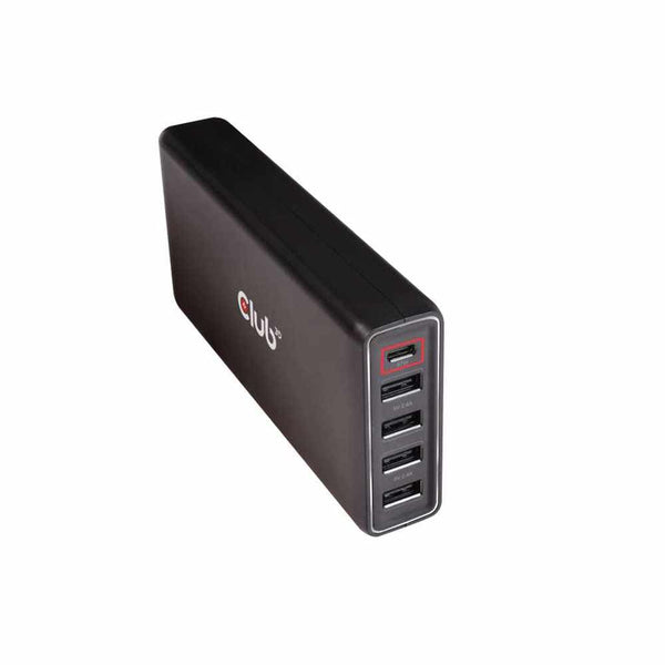 CAC1903US USB and USB-C Power Charger/5 Ports up to 111W USB-C Charging Cable Inclusive Black