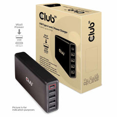 CAC1903US USB and USB-C Power Charger/5 Ports up to 111W USB-C Charging Cable Inclusive Black