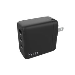 BEWCCS65W3P Wall Charger 3 Port 65W PD 2USB-C & USB-A Black Matt