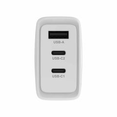 Blu Element Wall Charger 3 Port 65W PD 2 USB-C & USB-A White