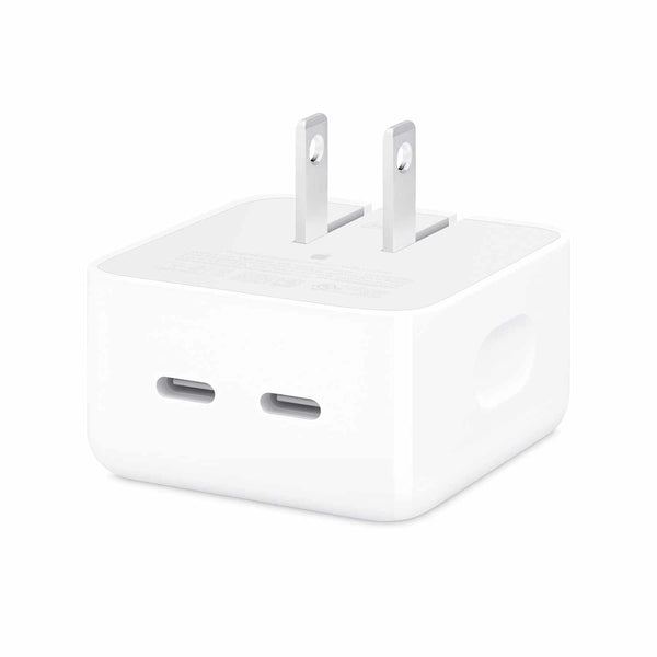 Apple Wall Charger Compact 35W Dual Port USB-C White