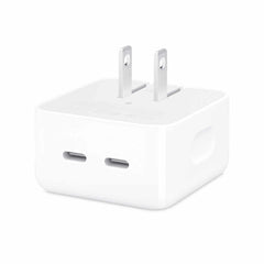 Apple Wall Charger Compact 35W Dual Port USB-C White