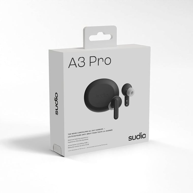 Sudio A3 Pro ANC Wireless Earbuds Black