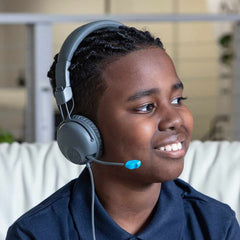 HJLEARNRGRYBLU4 JBuddies Learn Wired On-Ear Headphones (English only Packaging) Gray