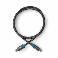 Nimble PowerKnit USB-C to Lightning 10ft 60W Power Delivery Fast Charge Cable Space Gray (Made from Certified Recyced Plastic and Aluminium)