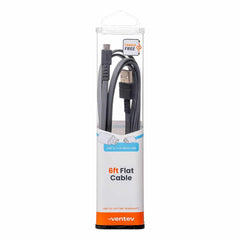 FC6GRY256528 ChargeSync Flat Micro USB Cable 6ft Gray