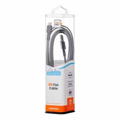 FC6GRY256528 ChargeSync Flat Micro USB Cable 6ft Gray