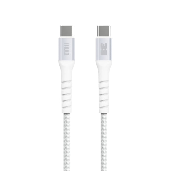 BEC2C6FTW Braided Charge/Sync USB-C to USB-C Cable 6ft 100W White