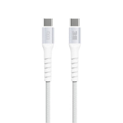 BEC2C6FTW Braided Charge/Sync USB-C to USB-C Cable 6ft 100W White