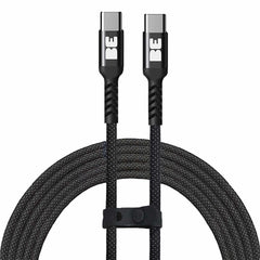Blu Element SpeedCharge Premium Braided Cable USB-C to USB-C 6ft 100W Black