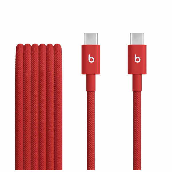 Beats by Dre USB-C to USB-C Woven Cable 5ft Rapid Red