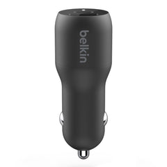CCB004btBK 37W Dual USB-C/USB-A Power Delivery PPS Car Charger Black