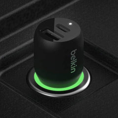 Belkin 37W Dual USB-C/USB-A Power Delivery PPS Car Charger Black