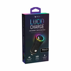 Helix/Retrak Lucid Charge LED Car Charger Multi-Color