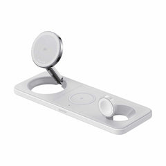 B25M11215 MagGo Qi2 3-in-1 Pad 15W Wireless Charging Station White