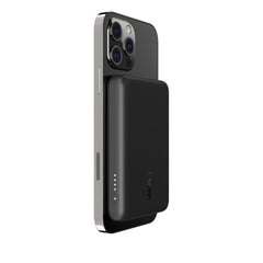 BPD002btBK BoostCharge Magnetic Portable 5W 3000 mAh Wireless Charger Black