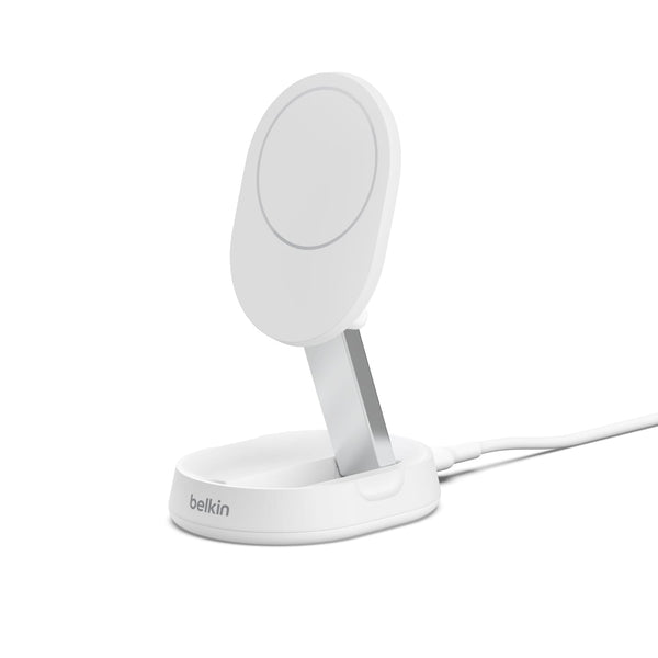 WIA008ttWHCA BoostCharge Pro Convertible Magnetic Wireless Charging Stand with Qi2 15W White