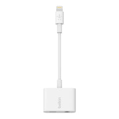F8J212btWHT 3.5mm and Lightning Headphone Adapter White