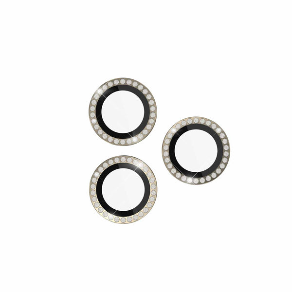 KS053072 Aluminum Ring Lens Protector iPhone 15 Pro Max/15 Pro Set In Stone Gold