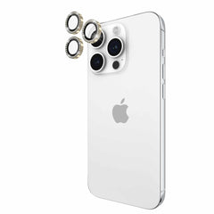 KS053072 Aluminum Ring Lens Protector iPhone 15 Pro Max/15 Pro Set In Stone Gold