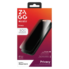 200114866 InvisibleShield Glass Elite 2-Way Privacy Screen Protector iPhone 16/15