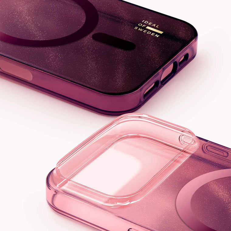 Ideal of Sweden Glitter Glow MagSafe Case Cherry Lacquer for iPhone 17 Pro Max