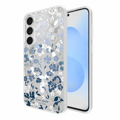 Kate Spade Protective Case w/Magnets Flowerbed Blue for Samsung Galaxy S25 FE