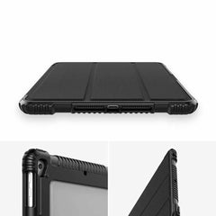 Bulk Packaging Rugged Folio Case with Pencil Holder Black for iPad 10.2 2021 9th Gen/10.2 2020 8th Gen/iPad 10.2 2019