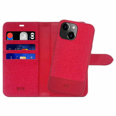 BE2I1FIP15R Folio 2-in-1 Case iPhone 16e/15/14/13 Dark Red