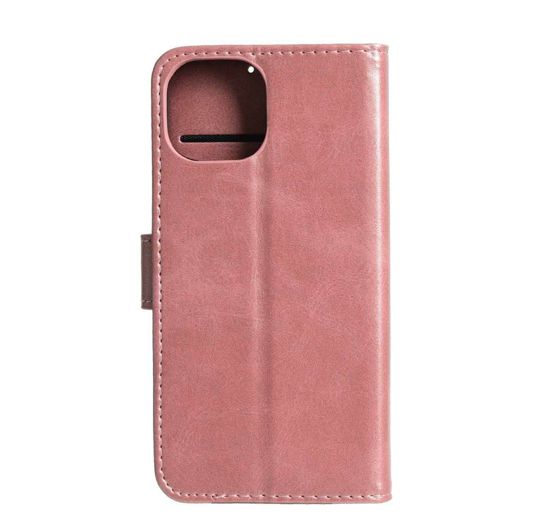 BEWF151413DP Faux Leather Folio Case w/TPU Gelskin iPhone 15/14/13 Dusty Pink