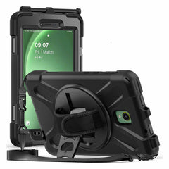 Bulk Packaging Heavy Duty Case with Kickstand/Hand & Shoulder Strap & Built-In Pet Screen Protector Black for Samsung Galaxy Tab Active 5/Galaxy Tab Active3