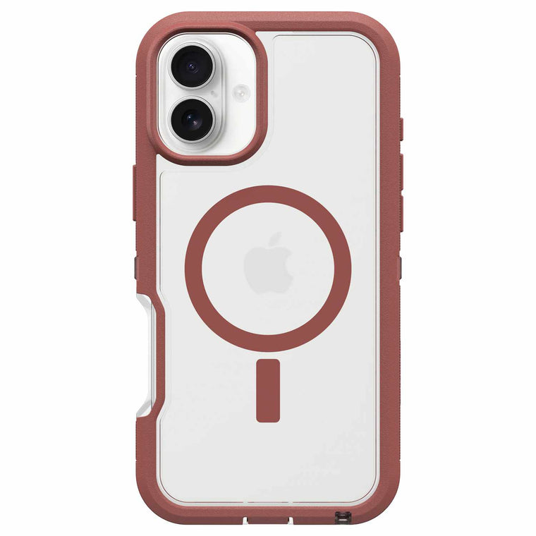 7796072 Defender XT Clear Pro Case iPhone 16 Plus Brick Red Clear