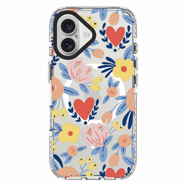 BECPMBF161 Chromatic Print MagSafe Case iPhone 16 Bright Floral