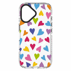BECPMBH161 Chromatic Print MagSafe Case iPhone 16 Bright Hearts