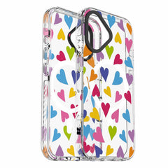 BECPMBH161 Chromatic Print MagSafe Case iPhone 16 Bright Hearts