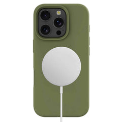 BESPIP161O3 Silicone MagSafe Case iPhone 16 Pro Olive