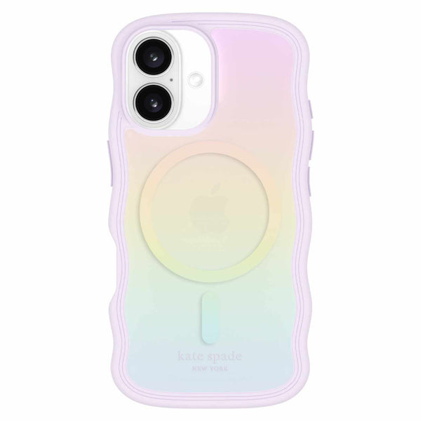 Kate Spade Wavy Case w/MagSafe Opal Iridescent for iPhone 16