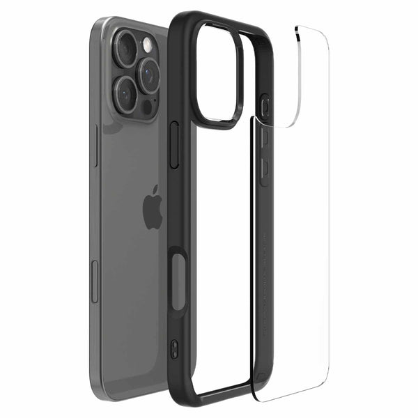 Spigen Crystal Hybrid Case Matte Black for iPhone 16 Pro Max