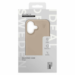 IDSICMSI2461128 Silicone Case MagSafe iPhone 16 Beige