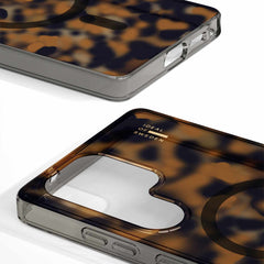 Ideal of Sweden Clear Mid Case w/Magnets Tortoise for Samsung Galaxy S25 Ultra
