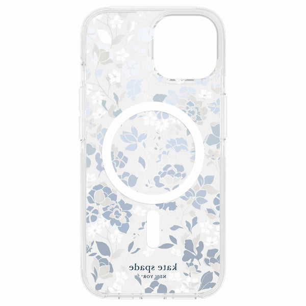 Kate Spade Protective Case w/MagSafe Flowerbed Blue for iPhone 16e/15/14/13
