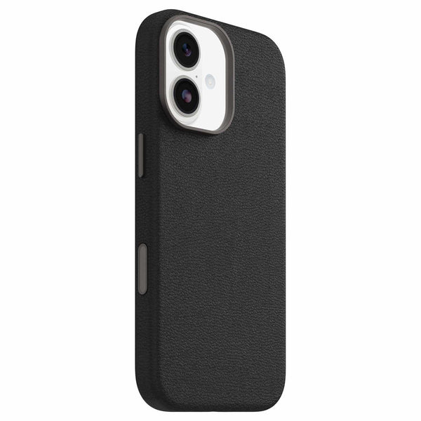 OtterBox Symmetry Cactus Leather MagSafe Case w/Camera Control Noir Ash (Black) for iPhone 17