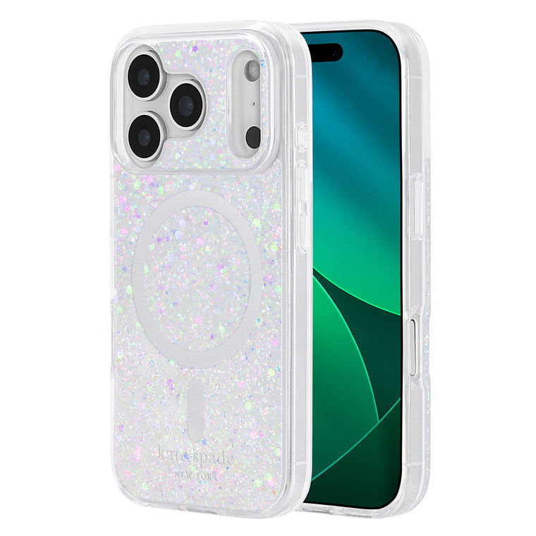 Kate Spade Protective MagSafe Case Chunky Glitter Iridescent for iPhone 17 Pro