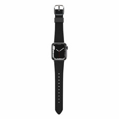 7795600 Symmetry Cactus Leather Watch Band Apple Watch 45/44/42 mm Noir Ash