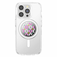 PopSockets PopGrip for MagSafe Round with Adapter Ring Enamel Atomic Wallpaper