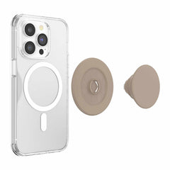 807491 PopGrip for MagSafe Round with Adapter Ring Soft Touch Latte