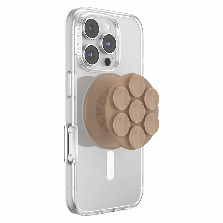 PopSockets PopGrip Suck-Up for MagSafe Round with Adapter Latte