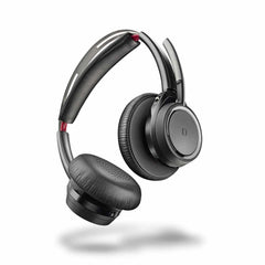 Poly Voyager Focus UC Bluetooth Headphones with Mic and Charger Stand USB-A Connector Black